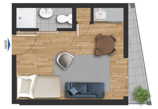 Unit 206 floor plan
