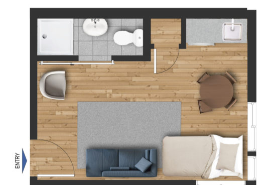 Unit 208 floor plan