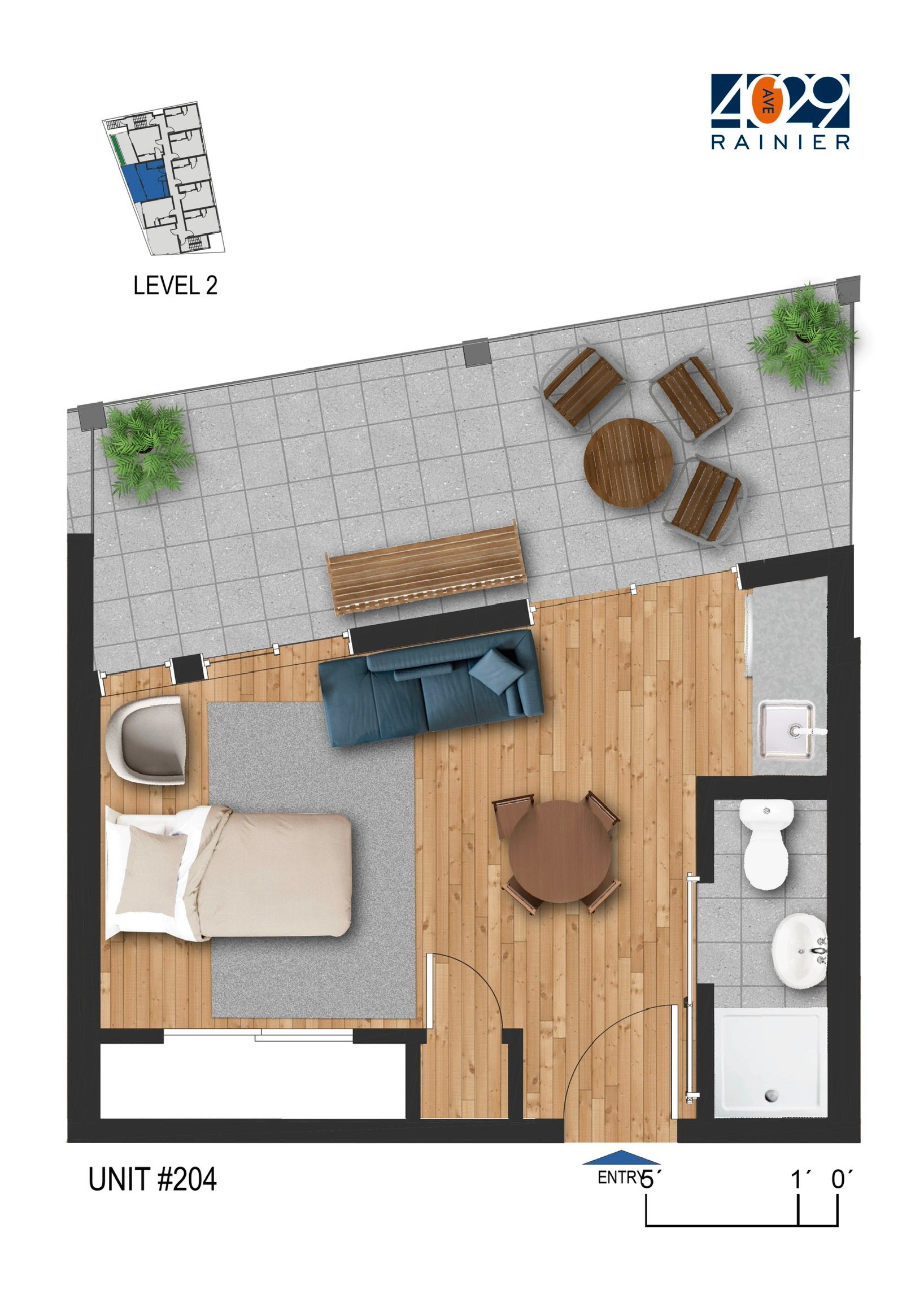 Unit 204 floor plan